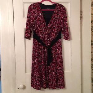 Cross “wrap” empire style dress with pattern